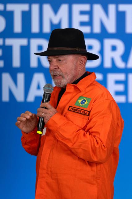 Brazil's President Luiz Inacio Lula da Silva announces Petrobras' investments at the Gabriel Passos Refinery in Betim, Minas Gerais state, Brazil, on March 20, 2026. (Photo by Douglas MAGNO / AFP)