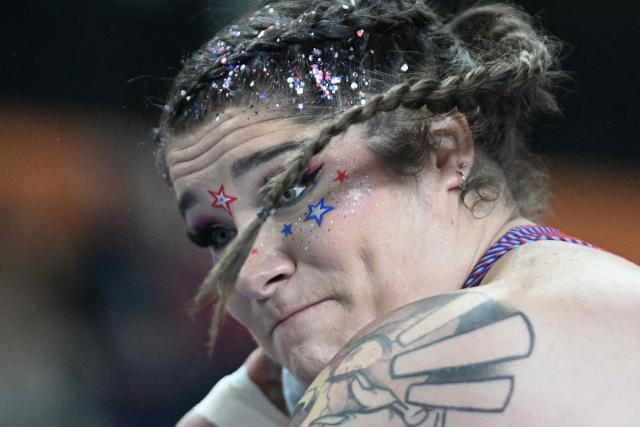USA's Chase Jackson competes in the women's final shot put event during the World Athletics Indoor Championships Kujawy Pomorze 2026 in Torun, Poland on March 20, 2026. (Photo by Kirill KUDRYAVTSEV / AFP)