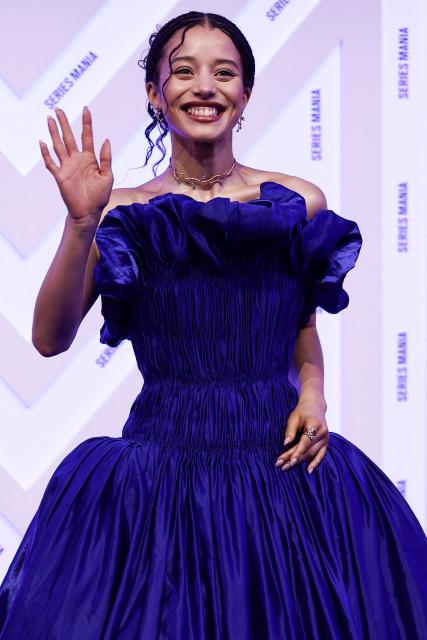 US actress Chase Infiniti arrives for the opening ceremony of Series Mania, an international festival dedicated entirely to TV series, in Lille, northern France, on March 20, 2026. (Photo by Elise HOUBEN / AFP)