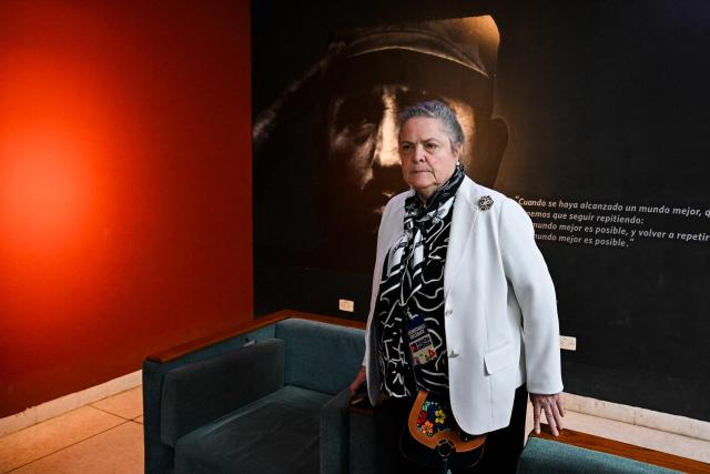 Colombia's Senator Clara Lopez arrives for a press conference at the International Press Center in Havana, on March 20, 2026. Lopez is joining the NuestraAmerica Initiative, as part of the Convoy to Cuba, organised by left-wing activists from various countries in the Americas and Europe to take humanitaria aid to the island. (Photo by YAMIL LAGE / AFP)