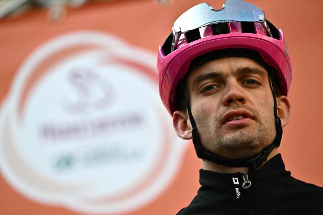Danish rider Kasper Asgreen from team EF Education is pictured before the Milan - Sanremo one-day classic cycling race, in Pavia, on March 21, 2026. (Photo by Marco BERTORELLO / AFP)