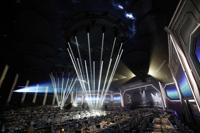 A photo shows a general vue of the venue prior to the 70th edition of the "Bal de la Rose" (Rose Ball) event at the Monte-Carlo Sporting Club in Monaco, on March 21, 2026. Created by Princess Grace of Monaco in 1954, The Rose Ball is one of the major charity events in Monaco, and benefits the Princess Grace Foundation. (Photo by Valery HACHE / AFP) / ==== NO TABLOIDS WEB & PRINT, NO DAILY MAIL, NO DAILY MAIL GROUP, NO VOICI, NO CLOSER ====
