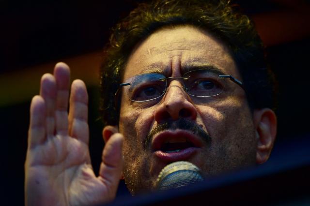 Colombia's presidential candidate from the ruling party Pacto Historico, Ivan Cepeda, delivers a speech during a campaign rally in Ciudad Bolivar district, southern Bogota on March 21, 2026. Colombia will hold presidential elections on May 31. (Photo by Pablo VERA / AFP)