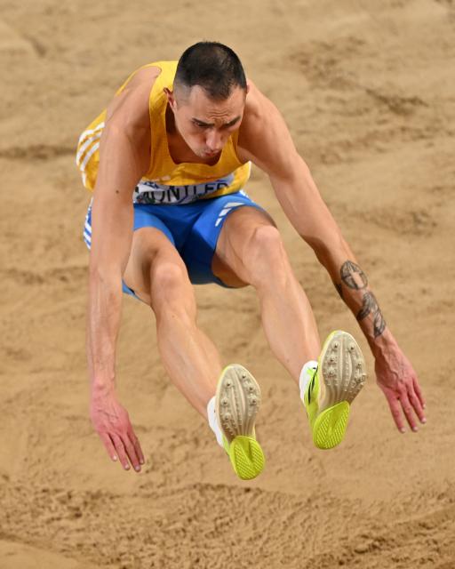 Sweden's Thobias Montler competes in the men's final long jump event during the World Athletics Indoor Championships Kujawy Pomorze 2026 in Torun, Poland on March 22, 2026. (Photo by Andrej ISAKOVIC / AFP)