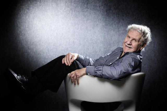 (FILES) Belgian graphic novel artist Huppen Hermann poses during a photoshoot at the 45th edition of the Angouleme International Comics Festival in Angouleme, southwestern France, on January 27, 2018. The Belgian comic book author Hermann, a mainstay of Tintin magazine and of Franco-Belgian comics, died on March 22, 2026 at the age of 88, the publishing house Le Lombard announced on March 23, 2026. (Photo by JOEL SAGET / AFP)