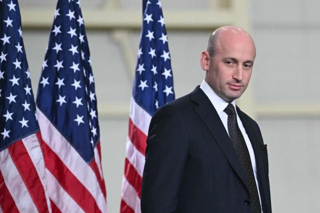 White House Deputy Chief of Staff Stephen Miller attends the Memphis Safe Task Force roundtable with US President Donald Trump in Memphis, Tennessee on March 23, 2026. (Photo by SAUL LOEB / AFP)