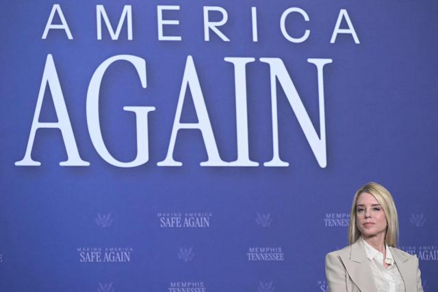 US Attorney General Pam Bondi attends the Memphis Safe Task Force roundtable in Memphis, Tennessee on March 23, 2026. (Photo by SAUL LOEB / AFP)