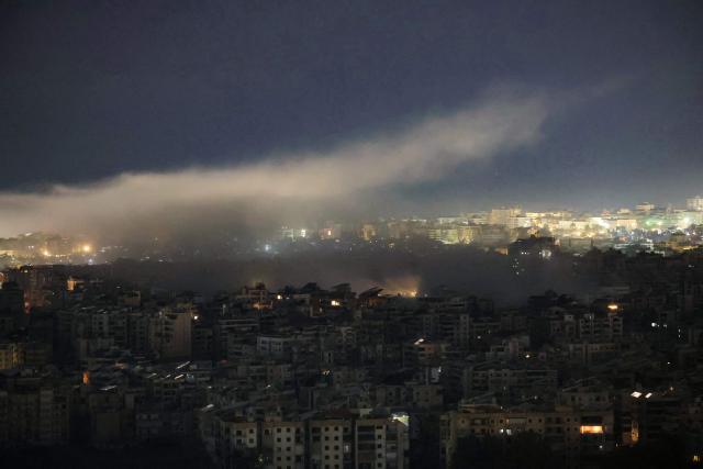 Smoke rises from the site of an Israeli airstrike that targeted an area in Beirut’s southern suburbs on March 23, 2026. An Israeli strike hit Beirut's southern suburbs on Monday, state media reported, hours after the Israeli army issued a warning for residents of the area to evacuate. Lebanon was pulled into the Middle East war when Hezbollah began firing rockets into Israel on March 2 to avenge the killing of Iran's supreme leader Ayatollah Ali Khamenei in US-Israeli strikes. (Photo by ibrahim AMRO / AFP)