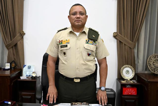 Guatemala's Defense Minister Henry Saenz poses for a picture after an interview with AFP in Guatemala City on March 23, 2026. (Photo by JOHAN ORDONEZ / AFP)