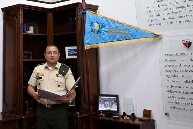 Guatemala's Defense Minister Henry Saenz poses for a picture after an interview with AFP in Guatemala City on March 23, 2026. (Photo by JOHAN ORDONEZ / AFP)