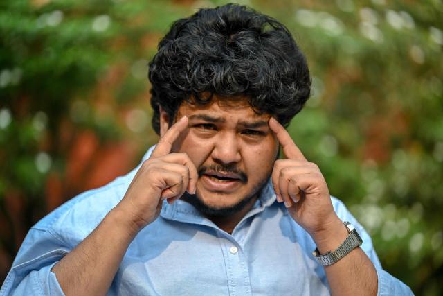 This photograph taken on March 18, 2026 shows Kabir Maan, an educator and trans man from India's marginalised Dalit community speaking with AFP during an interview in New Delhi. A proposed amendment to India's transgender law has sparked fear and anger among LGBTQ groups, who warn it could undo hard-won legal gains and take away the right to self-identify. (Photo by Arun SANKAR / AFP)