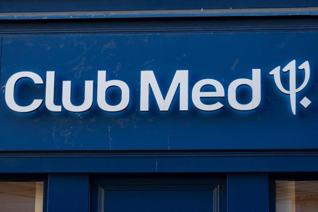 (FILES) This photograph shows the logo of French travel and tourism operator Club Med on a facade in Vincennes, an eastern suburb of Paris, on January 14, 2025. Club Med is considering an initial public offering (IPO) in late 2026 or in 2027, its CEO Stephane Maquaire said on March 24, 2026, marking a shift for its majority shareholder, China's Fosun, which had previously ruled out this possibility. (Photo by Martin LELIEVRE / AFP)