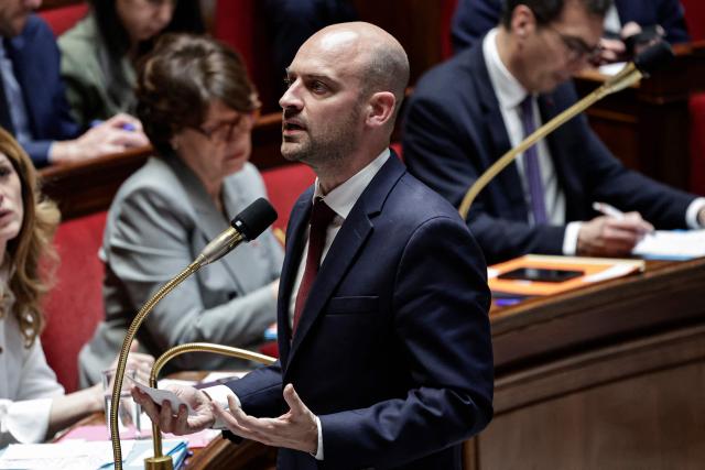 France's Foreign Affairs Minister Jean-Noel Barrot speaks during a session of questions to the government at The National Assembly, France's lower house of parliament in Paris on March 24, 2026. (Photo by STEPHANE DE SAKUTIN / AFP)