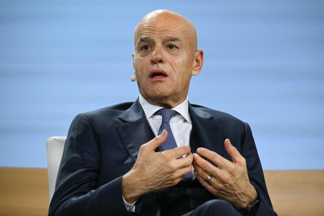 Eni CEO Claudio Descalzi during the 2026 CERAWeek by S&P Global energy conference in Houston, Texas on March 24, 2026. (Photo by RONALDO SCHEMIDT / AFP)