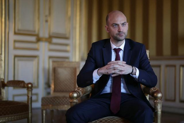 France's Foreign Affairs Minister Jean-Noel Barrot attends an interview with AFP journalists at the Quai d'Orsay French Foreign ministry in Paris on March 24, 2026. (Photo by Thomas SAMSON / AFP)