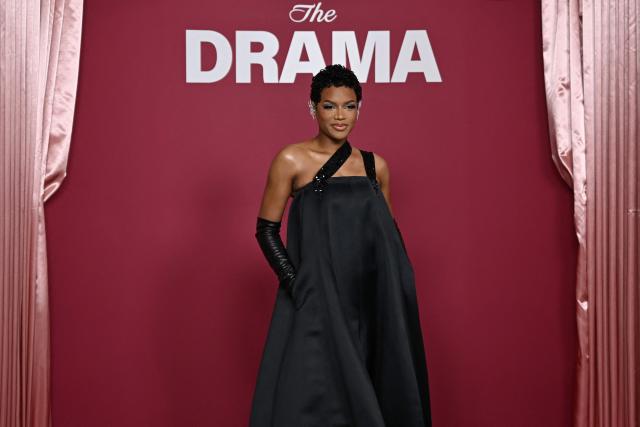 French-Congolese model and influencer Didi Stone Olomide poses during a photocall before the premiere of the film "Drama" at the Pathe Palace in Paris on March 24, 2026. (Photo by Blanca CRUZ / AFP)