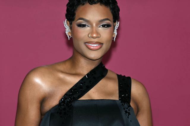 French-Congolese model and influencer Didi Stone Olomide poses during a photocall before the premiere of the film "Drama" at the Pathe Palace in Paris on March 24, 2026. (Photo by Blanca CRUZ / AFP)