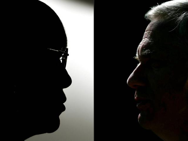 (COMBO) This combination of pictures created on March 24, 2026 shows the silhouette of United Nations High Commissioner for Human Rights Michelle Bachelet delivering a speech at the opening day of the 40th session of the United Nations (UN) Human Rights Council on February 25, 2019 in Geneva, and Chile's presidential candidate Jose Antonio Kast (L), of the Partido Republicano party, speaking  after voting during the general election in Paine, south of Santiago, on November 16, 2025. Chile’s new government under President Jose Antonio Kast withdrew on March 24, 2026, the country’s support for former socialist president Michelle Bachelet’s candidacy for UN secretary-general. (Photo by Fabrice COFFRINI and Marvin RECINOS / AFP)