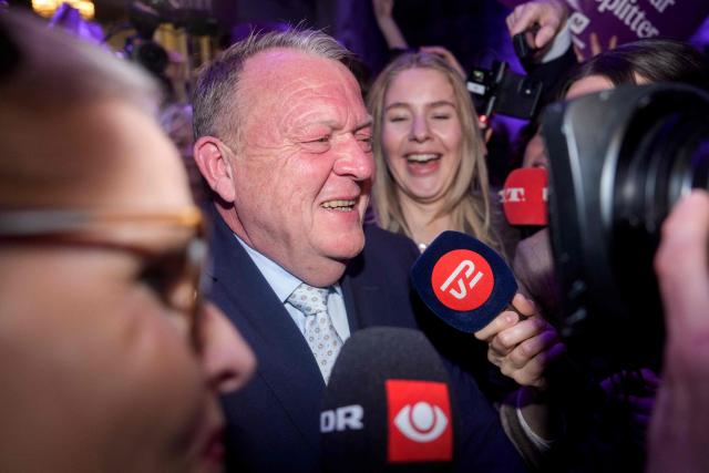 Lars Lokke Rasmussen, Denmark's Foreign Minister and Chairman of the Moderates arrives at his election party celebration in Copenhagen March 24, 2026. Denmark's Social Democrats, led by Prime Minister Mette Frederiksen, finished first in the general election but posted their weakest showing in more than 120 years and the left-wing bloc failed to secure a majority. (Photo by Rasmus Flindt Pedersen / Ritzau Scanpix / AFP) / Denmark OUT