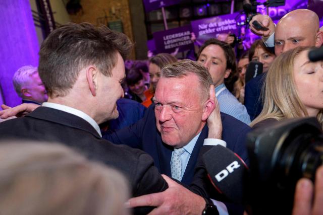Lars Lokke Rasmussen, Denmark's Foreign Minister and Chairman of the Moderates arrives at his election party celebration in Copenhagen March 24, 2026. Denmark's Social Democrats, led by Prime Minister Mette Frederiksen, finished first in the general election but posted their weakest showing in more than 120 years and the left-wing bloc failed to secure a majority. (Photo by Rasmus Flindt Pedersen / Ritzau Scanpix / AFP) / Denmark OUT