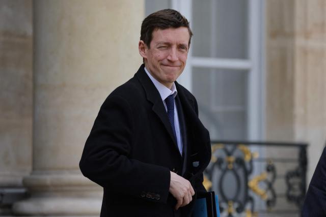 France's Education Minister Edouard Geffray leaves after the weekly cabinet meeting at The Elysee Presidential Palace in Paris on March 25, 2026. (Photo by Ludovic MARIN / AFP)