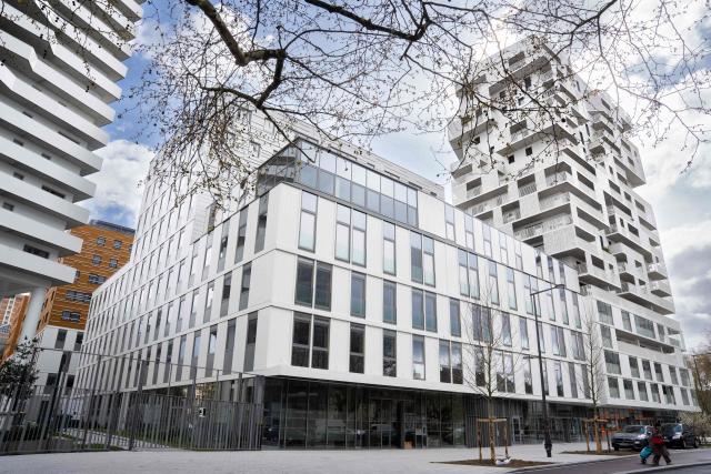 This photograph shows the building intended to house the European Customs Authority in Lille, northern France, on March 25, 2026. Lille is competing to host the headquarters of the future European Customs Authority alongside Rome, Warsaw, Zagreb, Bucharest, The Hague, as well as Liege, Porto and Malaga. The choice of location will be made on March 25, 2026 in several stages, the European Council stated in a press release at the end of February. Firstly, the Council and the European Parliament will each select two of the candidate cities, without consulting one another. If the same city is selected by both institutions, it will automatically be chosen. In the event of a disagreement, the Council and the Parliament will proceed to a vote to reach a consensus. (Photo by Elise HOUBEN / AFP)