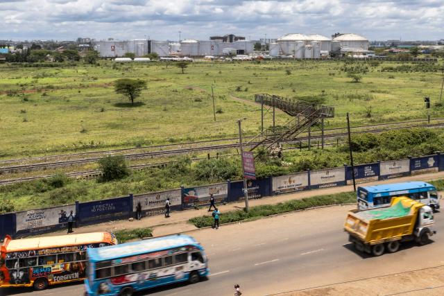 A general view of the Kenya Pipeline Company (KPC) Oil depot, at the state corporation's headquarters, responsible for transporting, storing and delivering petroleum products to Kenya's consumers in Nairobi on March 25, 2026. The war between the United States and Iran, now in its fourth week, has sent shockwaves through global markets, with fuel prices soaring amid fast depleting stocks across Kenya with government accusing marketers of 'fuel hoarding' to stoke surging demand-driven price hikes. Kenya currently sources all its fuel from the Middle East through government-to-government deals with Gulf crude producers and refiners. (Photo by Tony KARUMBA / AFP)
