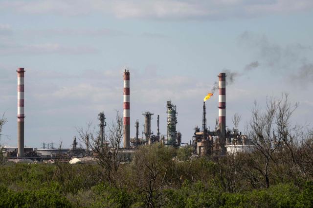 This photograph shows the Esso oil refinery in Fos-sur-Mer, southern France on March 25, 2026. (Photo by Elodie CLEMENT / AFP)