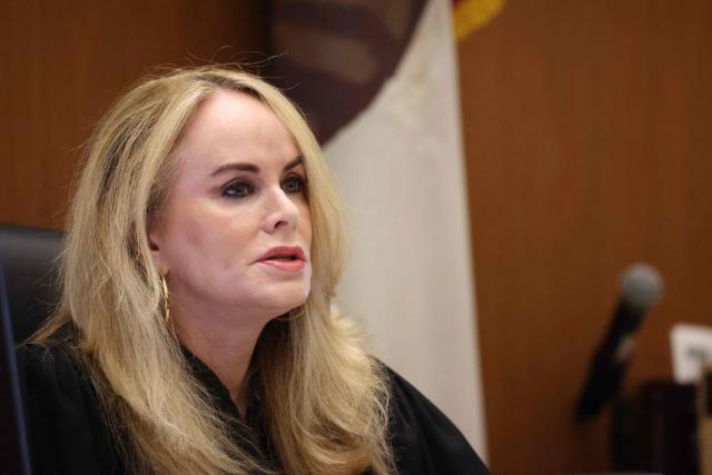 Judge Theresa R. McGonigle oversees the arraignment for Ivanna Lisette Ortiz, accused of firing shots at the home of Barbadian singer Rihanna, at Clara Shortridge Foltz Criminal Justice Center in Los Angeles, on March 25, 2026. Ortiz, alleged to have shot up the luxury Los Angeles home of global megastar Rihanna was charged on March 10 with attempted murder. Prosecutors in the city said Ivanna Lisette Ortiz, 35, had opened fire at the sprawling estate on March 8. (Photo by Genaro Molina / POOL / AFP)