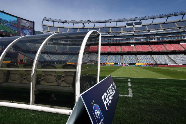 View of Gillette Stadium in Foxborough, Massachusetts, on March 25, 2026, on the eve of a friendly match between France and Brazil. (Photo by Franck FIFE / AFP)
