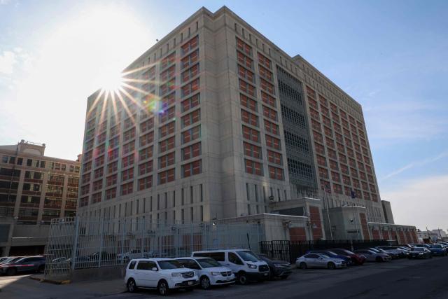 Outside view of the Metropolitan Detention Center on the eve of ousted Venezuelan president Nicolas Maduro's scheduled court appearance in New York on March 25, 2026. Lawyers for the ousted Venezuelan president Nicolas Maduro are expected to push for the dismissal of his drug trafficking charges when he appears in a New York court on March 26. The Manhattan hearing comes as Washington cautiously warms ties with Caracas, with the question of who will pay the legal fees of the former autocrat and his wife expected to take center stage. (Photo by ANGELA WEISS / AFP)