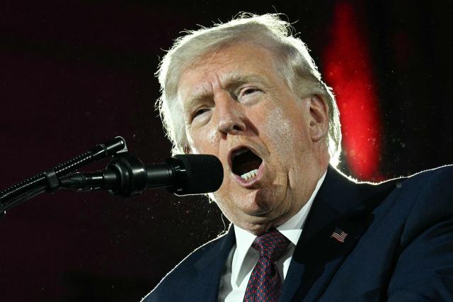 US President Donald Trump speaks at the National Republican Congressional Committee's annual President's Dinner at Union Station in Washington, DC on March 25, 2026. (Photo by Jim WATSON / AFP)