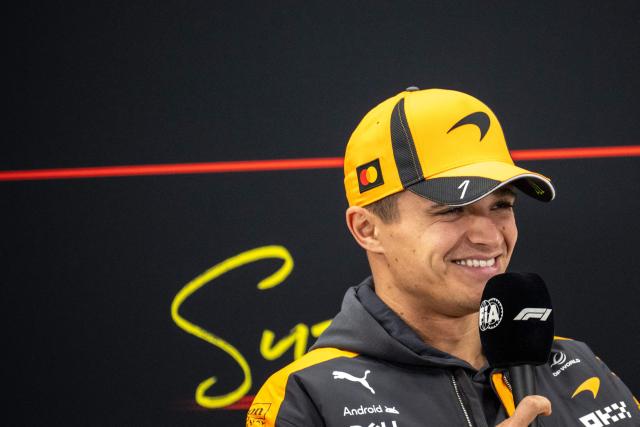 McLaren's British driver Lando Norris attends a press conference ahead of the Formula One Japanese Grand Prix in Suzuka on March 26, 2026. (Photo by Philip FONG / AFP)