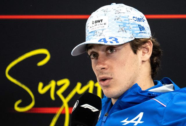 Alpine's Argentine driver Franco Colapinto attends a press conference ahead of the Formula One Japanese Grand Prix in Suzuka on March 26, 2026. (Photo by Philip FONG / AFP)
