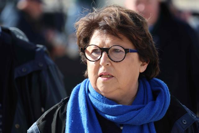 Former Minister and former First Secretary of the Socialist Party Martine Aubry arrives at a national tribute to former French Prime Minister Lionel Jospin at the Hotel des Invalides in Paris on March 26, 2026. Born on July 12, 1937, former French prime minister Lionel Jospin, a Socialist who introduced the 35-hour work week and civil partnerships for gay couples, has died aged 88, his family said on March 23, 2026. (Photo by Ludovic MARIN / AFP)