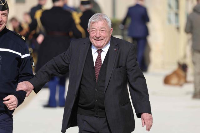 Former Minister Jean-Claude Gayssot arrives at a national tribute to former French Prime Minister Lionel Jospin at the Hotel des Invalides in Paris on March 26, 2026. Born on July 12, 1937, former French prime minister Lionel Jospin, a Socialist who introduced the 35-hour work week and civil partnerships for gay couples, has died aged 88, his family said on March 23, 2026. (Photo by Ludovic MARIN / AFP)