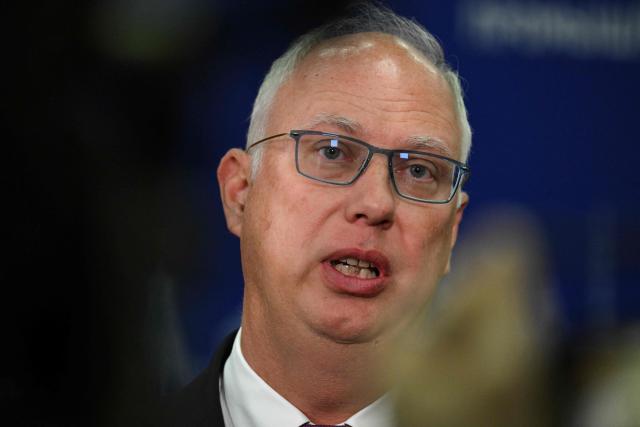 Kremlin economic envoy Kirill Dmitriev talks to reporters on the sidelines of the Congress of the Russian Union of Industrialists and Entrepreneurs in Moscow on March 26, 2026. (Photo by Igor IVANKO / AFP)