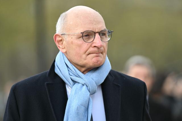 Former Minister Didier Migaud leaves after a national tribute to former French Prime Minister Lionel Jospin at the Hotel des Invalides in Paris on March 26, 2026. Born on July 12, 1937, former French prime minister Lionel Jospin, a Socialist who introduced the 35-hour work week and civil partnerships for gay couples, has died aged 88, his family said on March 23, 2026. (Photo by Bertrand GUAY / AFP)