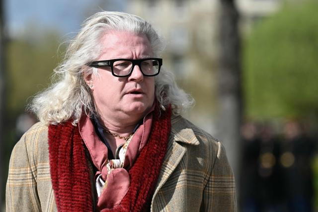 French collector Pierre-Jean Chalencon arrives at a national tribute to former French Prime Minister Lionel Jospin at the Hotel des Invalides in Paris on March 26, 2026. Born on July 12, 1937, former French prime minister Lionel Jospin, a Socialist who introduced the 35-hour work week and civil partnerships for gay couples, has died aged 88, his family said on March 23, 2026. (Photo by Bertrand GUAY / AFP)