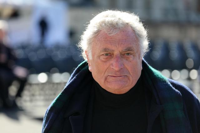 French author and director Patrick Rotman arrives at a national tribute to former French Prime Minister Lionel Jospin at the Hotel des Invalides in Paris on March 26, 2026. Born on July 12, 1937, former French prime minister Lionel Jospin, a Socialist who introduced the 35-hour work week and civil partnerships for gay couples, has died aged 88, his family said on March 23, 2026. (Photo by Ludovic MARIN / AFP)