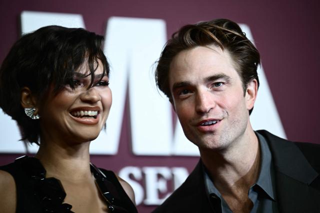 US actress and singer Zendaya and British actor Robert Pattinson, pose during a photocall at the premiere of the movie "The Drama" at the Adriano cinema in Rome on March 26, 2026. (Photo by Filippo MONTEFORTE / AFP)