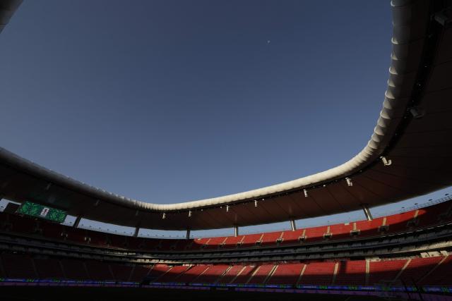 A view of Akron Stadium ahead of the 2026 FIFA World Cup qualifiers semi-final playoff football match between New Caledonia and Jamaica in Zapopan, Jalisco state, Mexico, on March 26, 2026. (Photo by Ulises Ruiz / AFP)