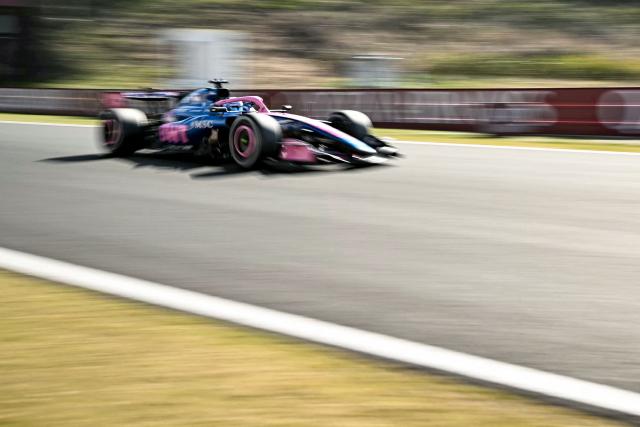 Alpine's French driver Pierre Gasly drives during the second practice session ahead of the Formula One Japanese Grand Prix at the Suzuka circuit in Suzuka, Mie prefecture on March 27, 2026. (Photo by Philip FONG / AFP)