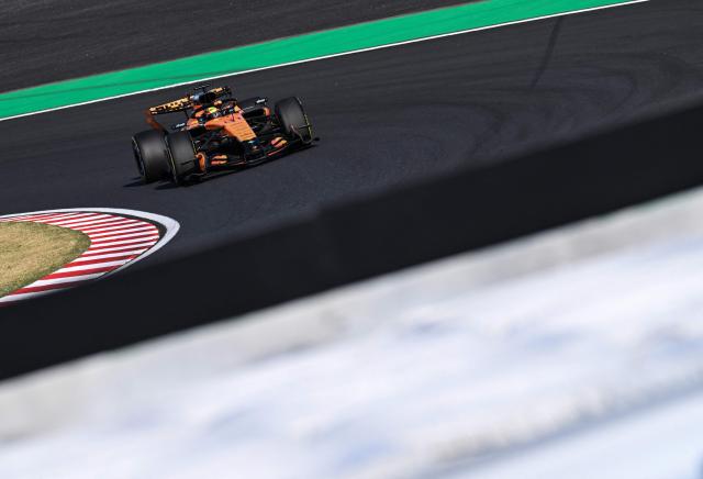 McLaren's Australian driver Oscar Piastri drives during the second practice session ahead of the Formula One Japanese Grand Prix at the Suzuka circuit in Suzuka, Mie prefecture on March 27, 2026. (Photo by ANDREW CABALLERO-REYNOLDS / AFP)