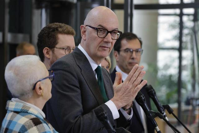 France's Economy and Finance Minister Roland Lescure gives a press conference after a ministerial meeting focusing on public finances in Paris on March 27, 2026. (Photo by Ludovic MARIN / AFP)