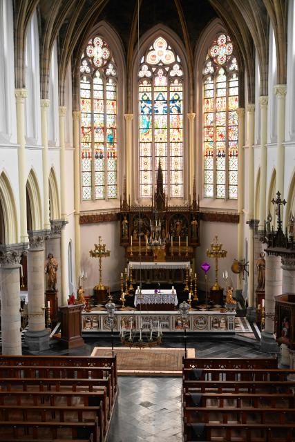 This photograph shows the inside of the Peter and Paul church in Maastricht where a skeleton which could belong to d'Artagnan, the French soldier who inspired the novel The Three Musketeers, was found in an excavation pit opened in the floor, on March 27, 2026. The skeleton was found in Maastricht, in the nave of the modern church whose origins date back to at least the 13th century, during repairs related to a partial floor collapse in February. Charles de Batz de Castelmore, known as d'Artagnan, the famous musketeer of Kings Louis XIII and Louis XIV, spent his life in the service of the French crown and was killed during the siege of Maastricht in 1673. His final resting place has remained a mystery ever since. (Photo by JOHN THYS / AFP)