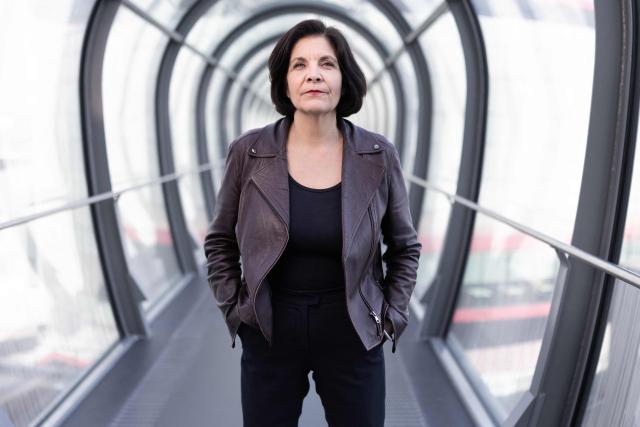 French public Radio channel France Inter director Celine Pigalle poses for a portrait at the 'Maison de la Radio et de la Musique', headquarters of Radio France, in Paris on March 24, 2026. (Photo by Joel Saget / AFP)