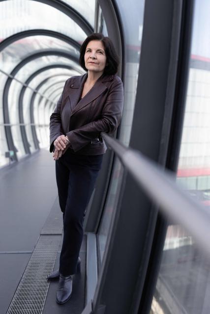 French public Radio channel France Inter director Celine Pigalle poses for a portrait at the 'Maison de la Radio et de la Musique', headquarters of Radio France, in Paris on March 24, 2026. (Photo by Joel Saget / AFP)