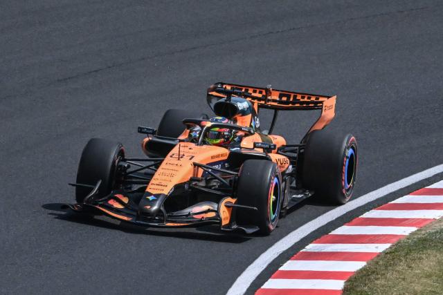 McLaren's Australian driver Oscar Piastri drives during the third practice session ahead of the Formula One Japanese Grand Prix at the Suzuka circuit in Suzuka, Mie prefecture on March 28, 2026. (Photo by ANDREW CABALLERO-REYNOLDS / AFP)