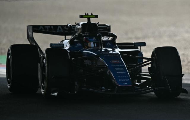 Williams' Spanish driver Carlos Sainz drives during the third practice session ahead of the Formula One Japanese Grand Prix at the Suzuka circuit in Suzuka, Mie prefecture on March 28, 2026. (Photo by Philip FONG / AFP)